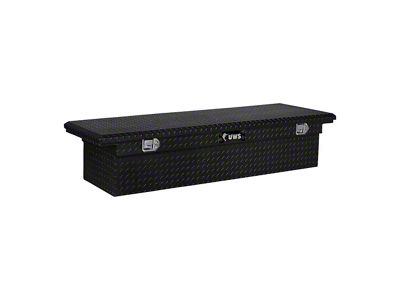 UWS 63-Inch Aluminum Low Profile Tool Box; Gloss Black (19-22 Colorado Crew Cab w/ 5-Foot Short Box)
