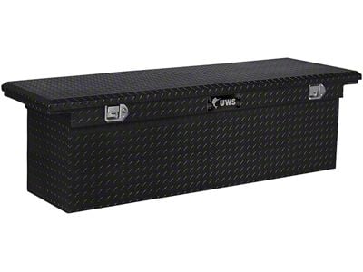 UWS 69-Inch Aluminum Deep Low Profile Crossover Tool Box; Gloss Black (97-24 F-150 Styleside w/ 6-1/2-Foot & 8-Foot Bed)
