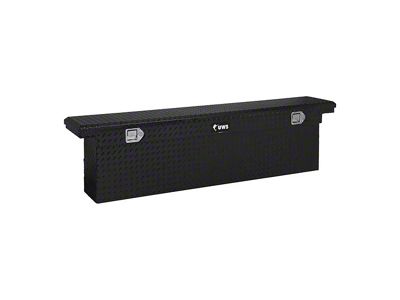 UWS 72-Inch Aluminum Deep Slim Low Profile Crossover Tool Box; Gloss Black (11-24 F-250 Super Duty)