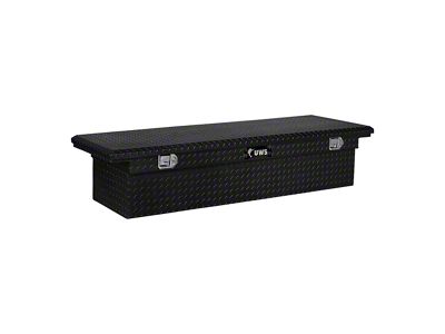 UWS 72-Inch Aluminum Low Profile Crossover Tool Box; Gloss Black (11-24 F-250 Super Duty)