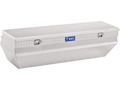 UWS 62-Inch Aluminum Wedge Angled Utility Chest Tool Box; Bright (11-24 F-350 Super Duty)