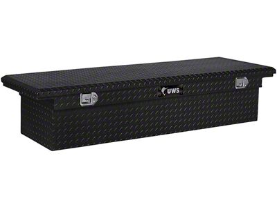 UWS 69-Inch Aluminum Low Profile Crossover Tool Box; Gloss Black (09-24 RAM 1500 w/o RAM Box)