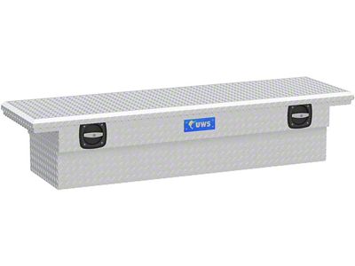 UWS 69-Inch Aluminum Low Profile Secure Lock Crossover Tool Box; Bright (09-25 RAM 1500 w/o RAM Box)
