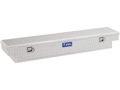 UWS 69-Inch Aluminum Slim-Line Crossover Tool Box; Bright (09-24 RAM 1500 w/o RAM Box)