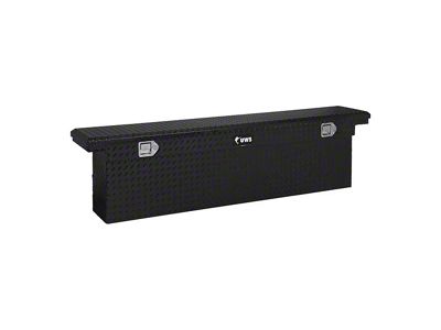 UWS 72-Inch Aluminum Deep Slim Low Profile Crossover Tool Box; Gloss Black (94-25 RAM 1500 w/o RAM Box)