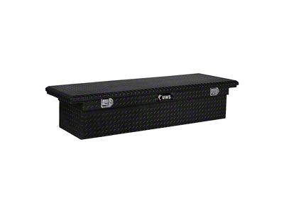 UWS 72-Inch Aluminum Low Profile Crossover Tool Box; Gloss Black (02-24 RAM 1500 w/o RAM Box)