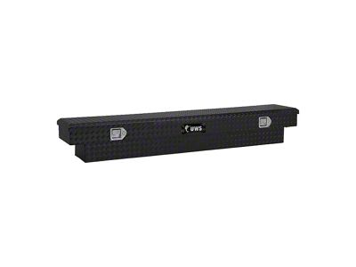 UWS 72-Inch Aluminum Slim-Line Crossover Tool Box; Gloss Black (02-24 RAM 1500 w/o RAM Box)