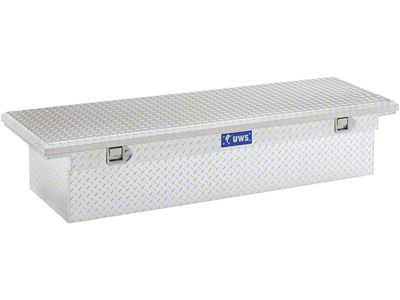 UWS 69-Inch Aluminum Low Profile Crossover Tool Box; Bright (10-18 RAM 3500 w/o RAM Box)