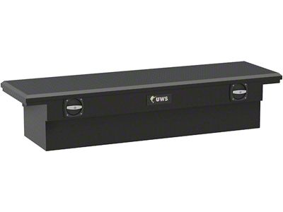 UWS 69-Inch Aluminum Low Profile Secure Lock Crossover Tool Box; Matte Black (10-18 RAM 3500 w/ 8-Foot Box)