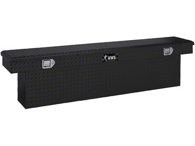 UWS 69-Inch Aluminum Deep Slim-Line Crossover Tool Box; Gloss Black (99-25 Sierra 1500 Fleetside)