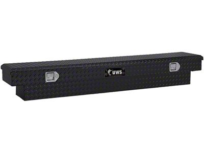 UWS 69-Inch Aluminum Slim-Line Crossover Tool Box; Gloss Black (99-25 Sierra 1500)