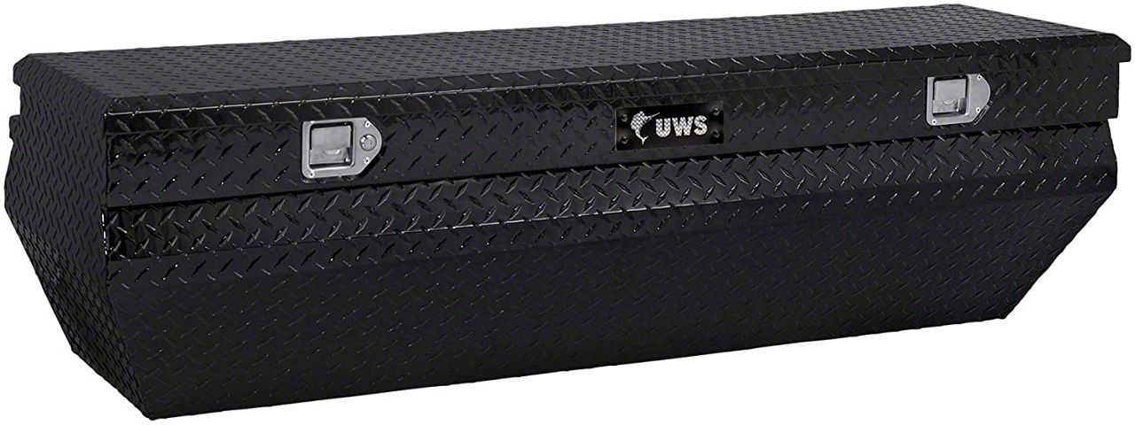 UWS Silverado 1500 62 Inch Aluminum Wedge Angled Utility Chest Tool Box Gloss Black EC20382 99 25 Silverado 1500 w 6.50 Foot Standard 8 Foot Long Box Free Shipping