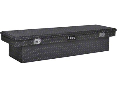 UWS 69-Inch Aluminum Crossover Tool Box; Gloss Black (99-25 Silverado 1500 Fleetside)