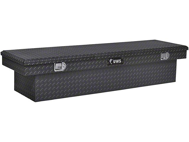 UWS 69-Inch Aluminum Crossover Tool Box; Gloss Black (99-24 Silverado 1500 Fleetside)