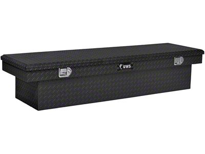 UWS 69-Inch Aluminum Crossover Tool Box; Matte Black (99-25 Silverado 1500 Fleetside)