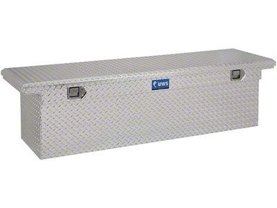 UWS 69-Inch Aluminum Deep Low Profile Crossover Tool Box; Bright (99-25 Silverado 1500 Fleetside)