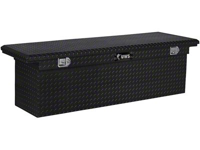 UWS 69-Inch Aluminum Deep Low Profile Crossover Tool Box; Gloss Black (99-24 Silverado 1500 Fleetside)