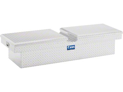 UWS 69-Inch Aluminum Gull Wing Crossover Tool Box; Bright (99-25 Silverado 1500)