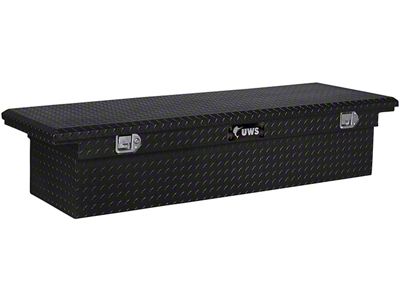 UWS 69-Inch Aluminum Low Profile Crossover Tool Box; Gloss Black (99-24 Silverado 1500 Fleetside)