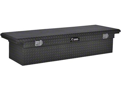 UWS 69-Inch Aluminum Low Profile Crossover Tool Box; Matte Black (99-25 Silverado 1500 Fleetside)
