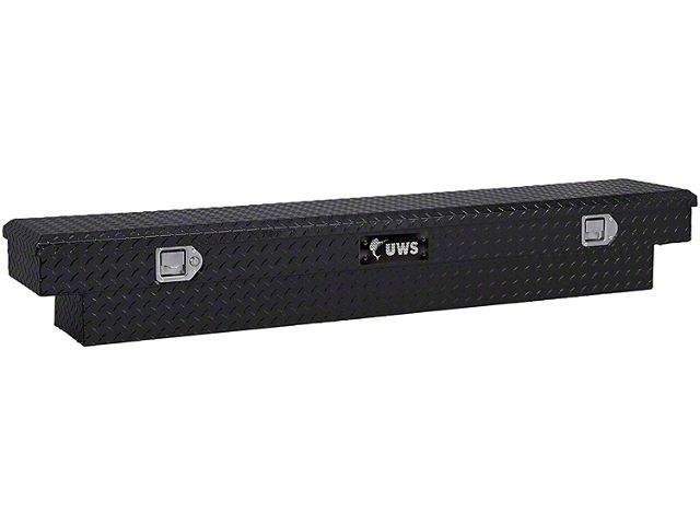 UWS 69-Inch Aluminum Slim-Line Crossover Tool Box; Gloss Black (99-24 Silverado 1500)