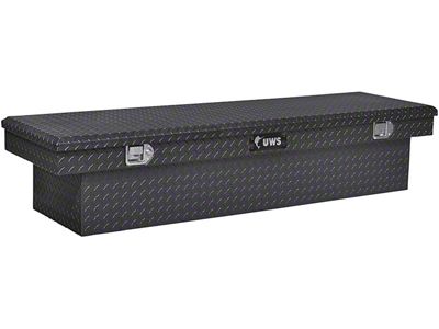 UWS 69-Inch Aluminum Crossover Tool Box; Gloss Black (07-24 Silverado 2500 HD)