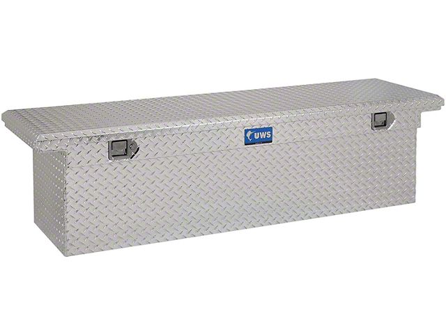 UWS 69-Inch Aluminum Deep Low Profile Crossover Tool Box; Bright (07-24 Silverado 2500 HD)