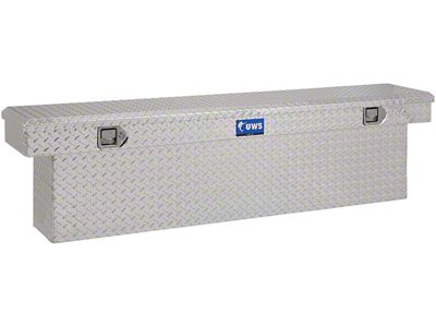 UWS 69-Inch Aluminum Deep Slim-Line Crossover Tool Box; Bright (07-24 Silverado 2500 HD)