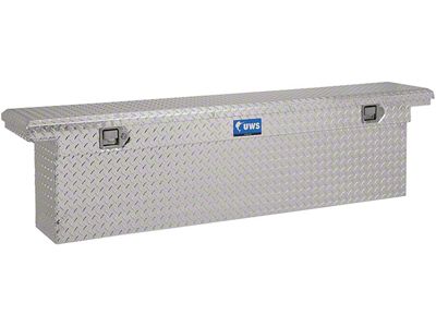 UWS 69-Inch Aluminum Deep Slim Low Profile Crossover Tool Box; Bright (07-25 Silverado 2500 HD)