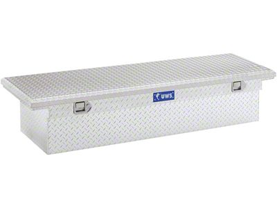 UWS 69-Inch Aluminum Low Profile Crossover Tool Box; Bright (07-24 Silverado 2500 HD)