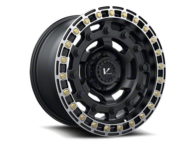 V-Rock Off-Road Wheels Strafe Satin Black Machined 5-Lug Wheel; 20x9.5; 0mm Offset (02-08 RAM 1500, Excluding Mega Cab)