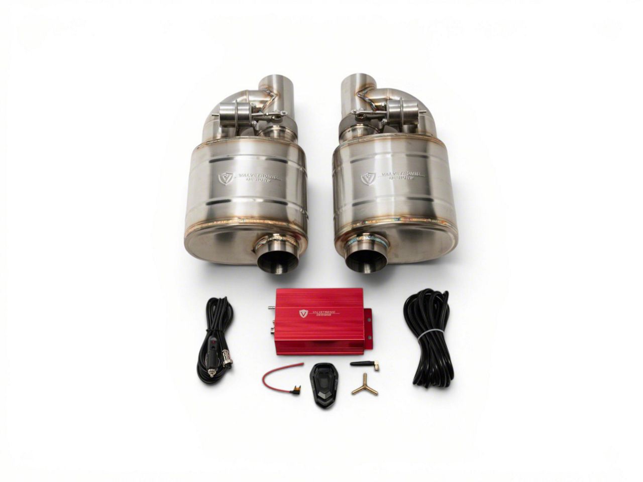 Universal VALVED Muffler Kit – Valvetronic Designs 3in Valvetronic Muffler display picture 1