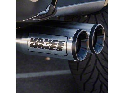 Vance & Hines HoleShot Series Performance Single Exhaust System with Eliminator Brushed Tips; Side Exit (15-20 5.0L F-150)