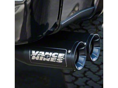 Vance & Hines HoleShot Series Performance Single Exhaust System with Eliminator Black Tips; Side Exit (21-24 5.0L F-150)