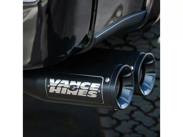 Vance & Hines HoleShot Series Performance Single Exhaust System with Eliminator Black Tips; Side Exit (21-24 5.0L F-150)