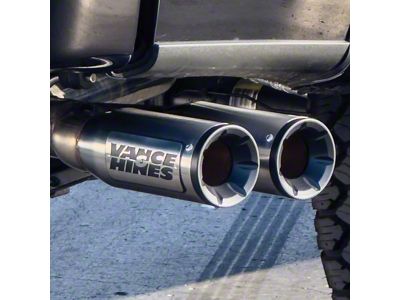 Vance & Hines HoleShot Series Performance Single Exhaust System with Eliminator Brushed Tips; Side Exit (21-25 5.0L F-150)