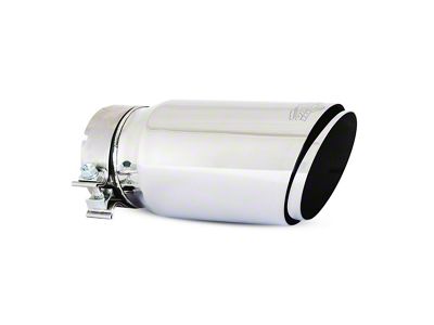 Vance & Hines Twin Slash Exhaust Tip; 5-Inch; Polished (Fits 4-Inch Tailpipe)