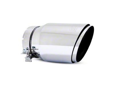 Vance & Hines Twin Slash Exhaust Tip; 6.50-Inch; Polished (Fits 5-Inch Tailpipe)