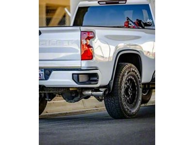 Vance & Hines HoleShot Series Performance DPF-Back Single Exhaust System with Twin Slash Polished Tip; Side Exit (20-23 6.6L Duramax Silverado 3500 HD)
