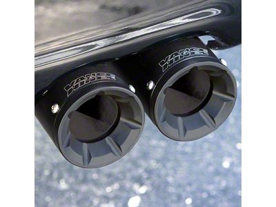 Vance & Hines HoleShot Series Performance Dual Exhaust System with Eliminator Black Tips; Rear Exit (19-25 5.3L Sierra 1500 w/ Factory Dual Exhaust)