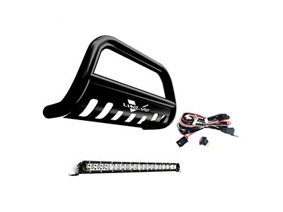 3-Inch Bull Bar with 20-Inch LED Light Bar; Black (04-25 F-150, Excluding Raptor)