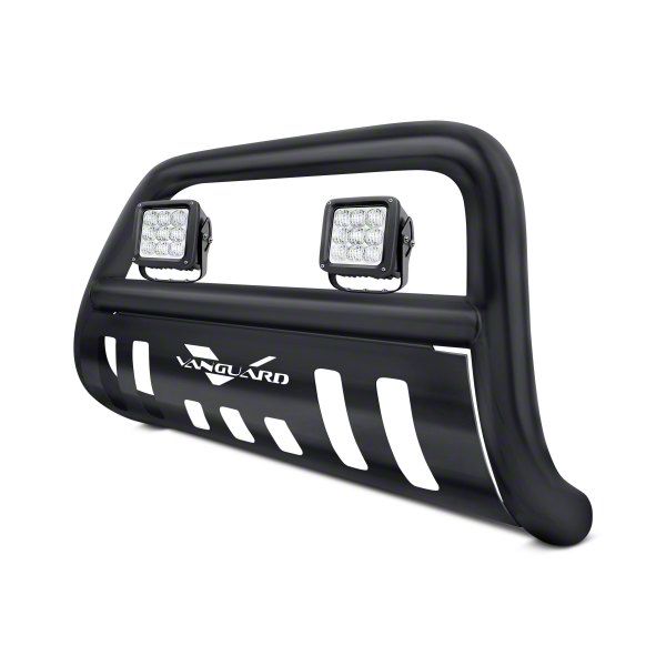 3-Inch Bull Bar with 4.50-Inch LED Cube Lights; Black (04-24 F-150, Excluding Raptor)