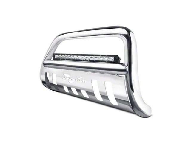 Bull Bar with 20-Inch LED Light Bar; Stainless Steel (04-24 F-150, Excluding Raptor)