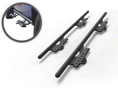 V Signature Side Step Bars; Black (15-25 F-150 SuperCrew)