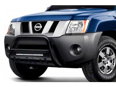 Bull Bar with Skid Plate and 18-Inch LED Light Bar; Black (09-18 RAM 1500, Excluding Rebel)