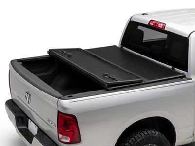 Hard Tri-Fold Tonneau Cover; Black (09-18 RAM 1500 w/ 5.7-Foot Box & w/o RAM Box)