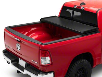Hard Tri-Fold Tonneau Cover; Black (19-25 RAM 1500 w/ 5.7-Foot Box & w/o RAM Box)