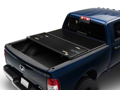 Hard Tri-Fold Tonneau Cover; Black (19-25 RAM 1500 w/ 6.4-Foot Box & w/o RAM Box)