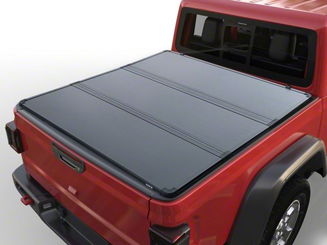 Hard Tri-Fold Tonneau Cover; Black (19-24 RAM 1500 w/ 6.4-Foot Box & w/o RAM Box)