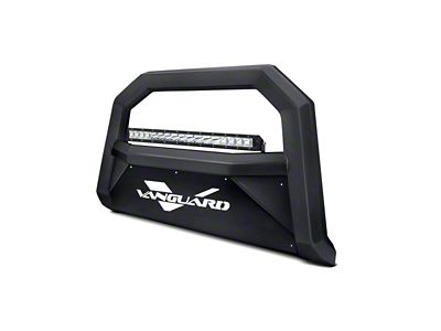 Optimus Bull Bar with 20-Inch LED Light Bar; Black (09-18 RAM 1500, Excluding Rebel)